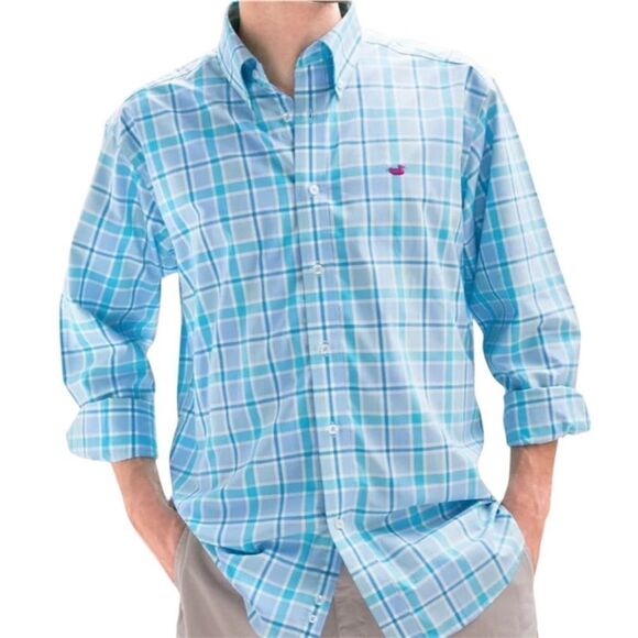 Southern Marsh Wrinkle Free Brevard Plaid Dress Shirt - XL - Great Condition - Picture 1 of 5